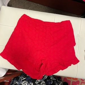 sadie and sage red islet shorts